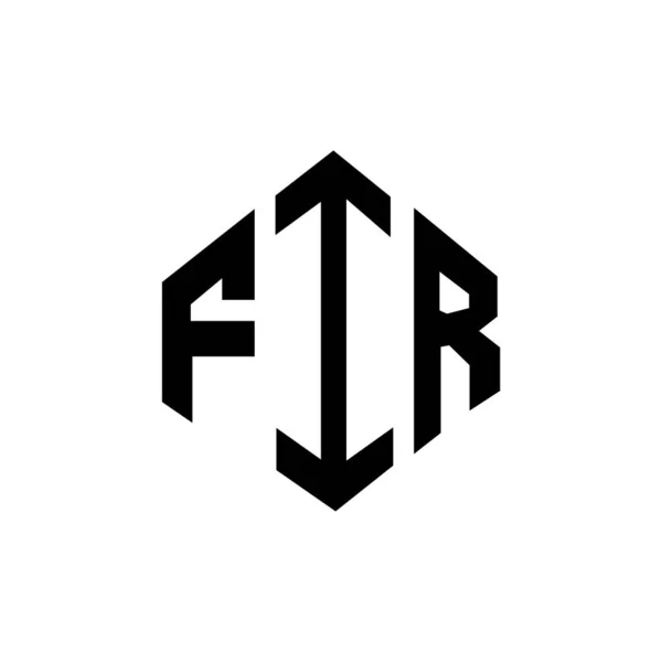 Fir Letter Logo Design Polygon Shape Fir Polygon Cube Shape — Archivo Imágenes Vectoriales