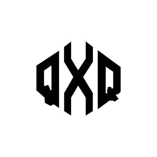 Qxq Letter Logo Design Polygon Shape Qxq Polygon Cube Shape — Stock Vector
