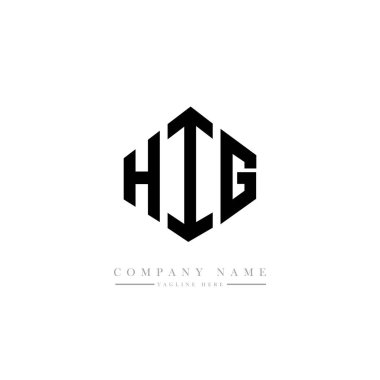 HIG letter logo design with polygon shape. HIG polygon and cube shape logo design. HIG hexagon vector logo template white and black colors. HIG monogram, business and real estate logo.