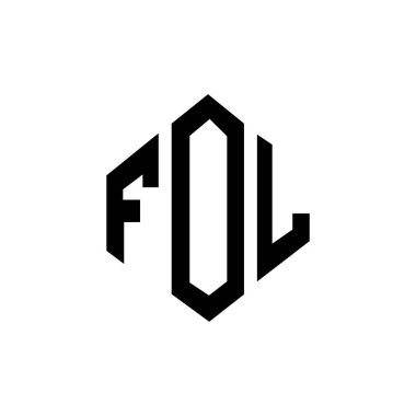 FOL letter logo design with polygon shape. FOL polygon and cube shape logo design. FOL hexagon vector logo template white and black colors. FOL monogram, business and real estate logo.