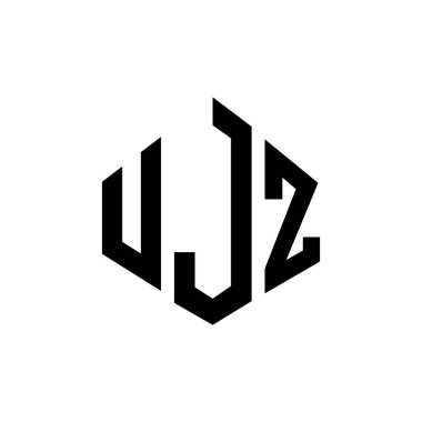 UJZ letter logo design with polygon shape. UJZ polygon and cube shape logo design. UJZ hexagon vector logo template white and black colors. UJZ monogram, business and real estate logo.