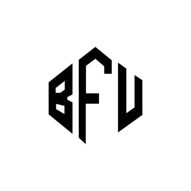 BFV letter logo design with polygon shape. BFV polygon and cube shape logo design. BFV hexagon vector logo template white and black colors. BFV monogram, business and real estate logo.