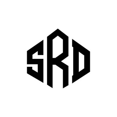 Çokgen şekilli SRD harf logosu tasarımı. SRD çokgen ve küp şeklinde logo tasarımı. SRD altıgen vektör logo şablonu beyaz ve siyah renkler. SRD monogramı, iş ve gayrimenkul logosu.