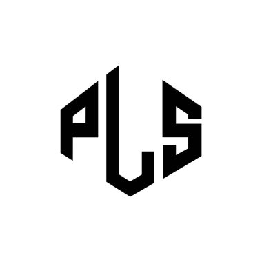 PLS letter logo design with polygon shape. PLS polygon and cube shape logo design. PLS hexagon vector logo template white and black colors. PLS monogram, business and real estate logo.