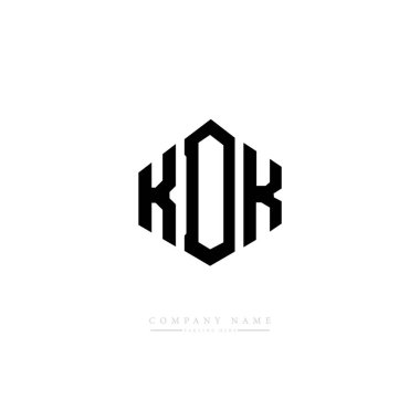 Çokgen şekilli KDK harf logosu tasarımı. Küp şeklinde logo tasarımı. Altıgen vektör logosu beyaz ve siyah renklerde. Monogram, iş ve emlak logosu.