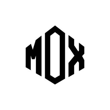 MOX letter logo design with polygon shape. MOX polygon and cube shape logo design. MOX hexagon vector logo template white and black colors. MOX monogram, business and real estate logo.