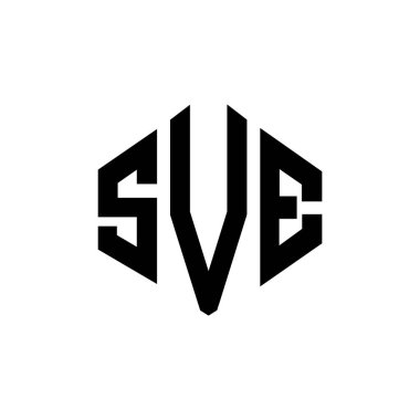 SVF letter logo design with polygon shape. SVF polygon and cube shape logo design. SVF hexagon vector logo template white and black colors. SVF monogram, business and real estate logo.