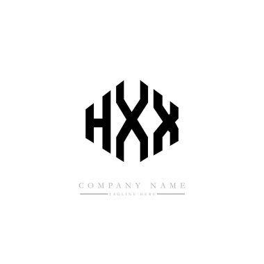 HXX letter logo design with polygon shape. HXX polygon and cube shape logo design. HXX hexagon vector logo template white and black colors. HXX monogram, business and real estate logo.