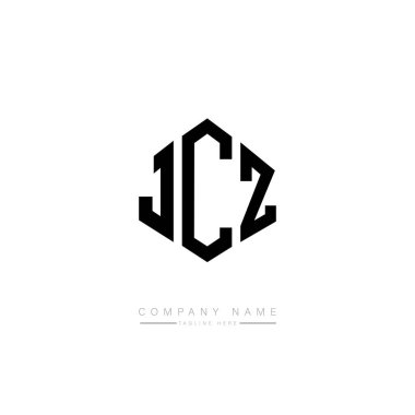 JCZ letter logo design with polygon shape. JCZ polygon and cube shape logo design. JCZ hexagon vector logo template white and black colors. JCZ monogram, business and real estate logo.