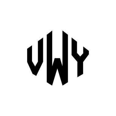 VWY letter logo design with polygon shape. VWY polygon and cube shape logo design. VWY hexagon vector logo template white and black colors. VWY monogram, business and real estate logo.
