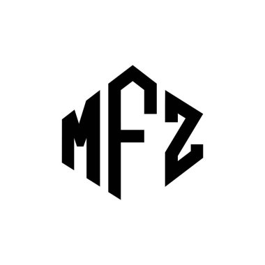 MFZ letter logo design with polygon shape. MFZ polygon and cube shape logo design. MFZ hexagon vector logo template white and black colors. MFZ monogram, business and real estate logo.