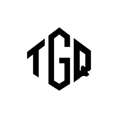TGQ letter logo design with polygon shape. TGQ polygon and cube shape logo design. TGQ hexagon vector logo template white and black colors. TGQ monogram, business and real estate logo.