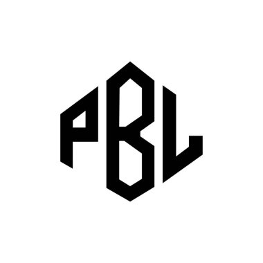 PBL letter logo design with polygon shape. PBL polygon and cube shape logo design. PBL hexagon vector logo template white and black colors. PBL monogram, business and real estate logo.