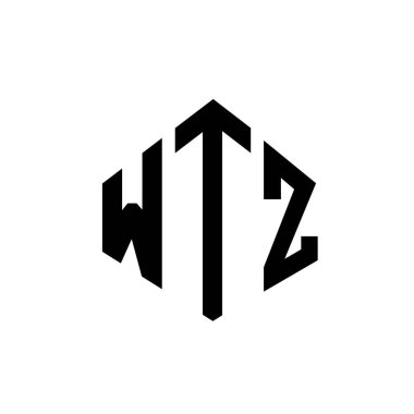 WTZ letter logo design with polygon shape. WTZ polygon and cube shape logo design. WTZ hexagon vector logo template white and black colors. WTZ monogram, business and real estate logo.