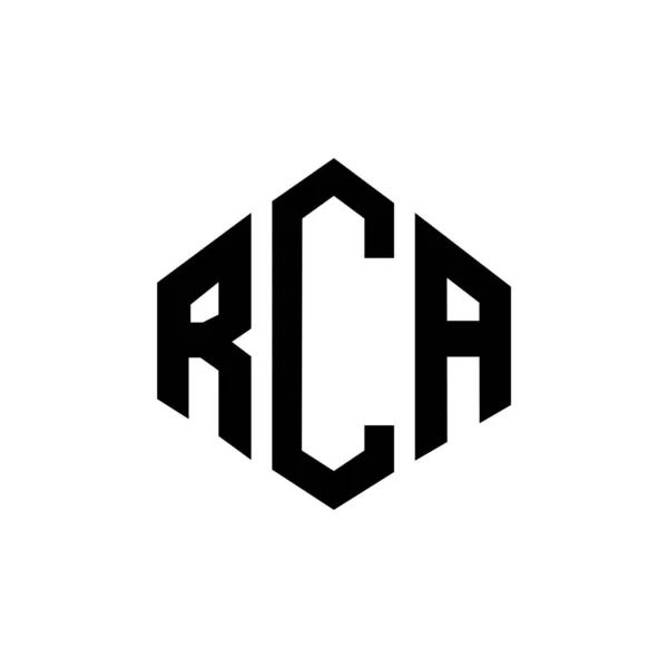 Rca Letter Logo Design Polygon Shape Rca Polygon Cube Shape — Stockvector