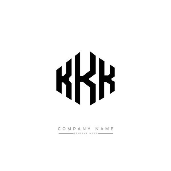 Kkk Letter Logo Design Polygon Shape Cube Shape Logo Design — Stock Vector