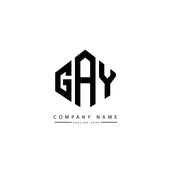 Gay Letter Logo Design Mit Polygonform Würfelförmiges Logo Design Sechseck — Stockvektor