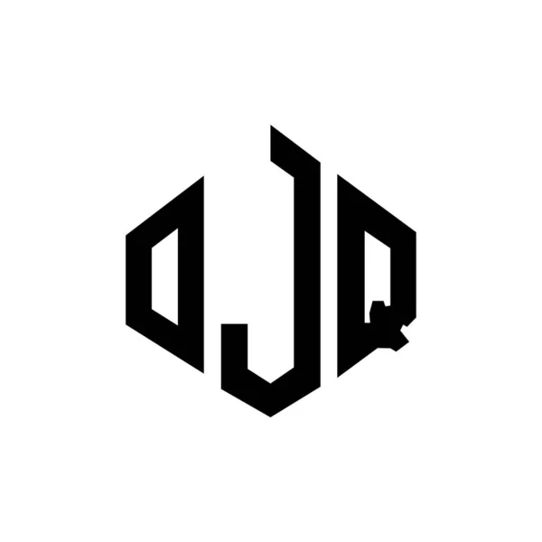 Ojq Letter Logo Design Polygon Shape Ojq Polygon Cube Shape — Stok Vektör