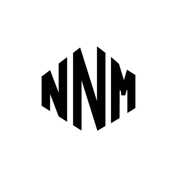 Nnm Buchstabenlogo Design Mit Polygonform Nnm Polygon Und Würfelform Logo — Stockvektor