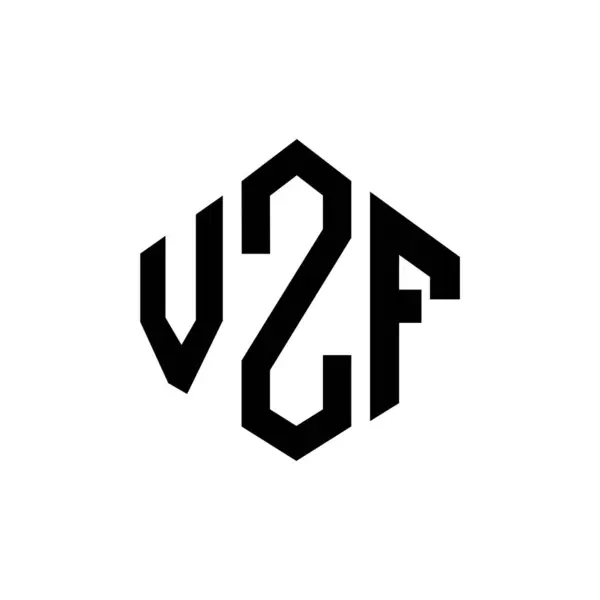 Vzf Letter Logo Ontwerp Met Polygon Vorm Vzf Polygon Kubus — Stockvector
