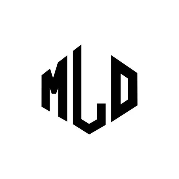 Logo Mlo Kształcie Wieloboku Projekt Logo Mlo Wielokąta Sześcianu Mlo — Wektor stockowy