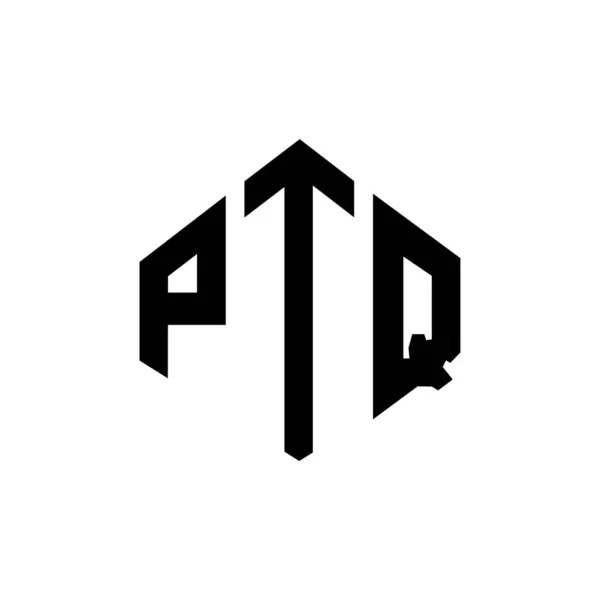 Ptq Letter Logo Design Polygon Shape Ptq Polygon Cube Shape — Διανυσματικό Αρχείο