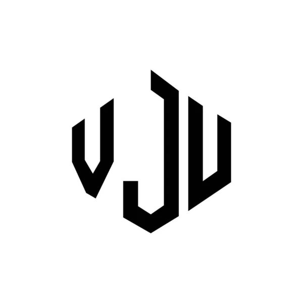 Vju Lettre Logo Design Avec Forme Polygone Vju Polygone Conception — Image vectorielle