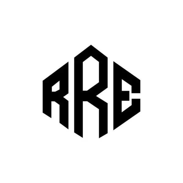 Rre Letter Logo Design Polygon Shape Rre Polygon Cube Shape — 스톡 벡터