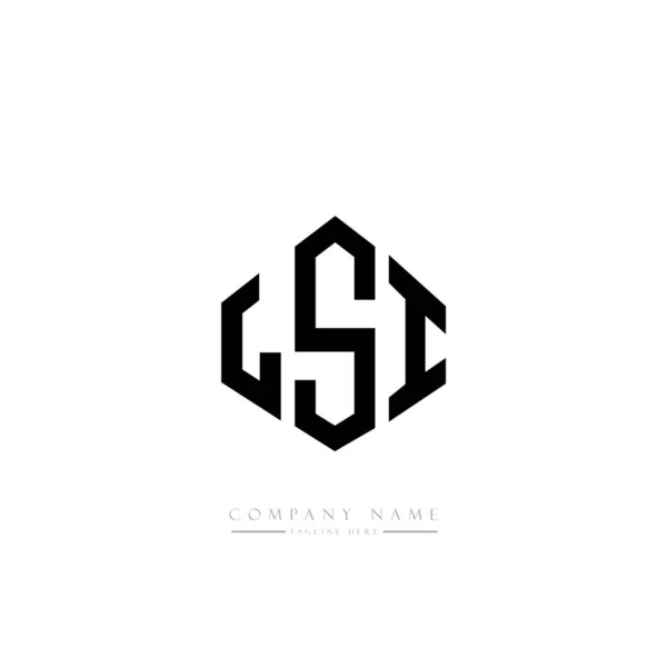 Design Logotipo Carta Lsi Com Forma Polígono Design Logotipo Forma —  Vetores de Stock
