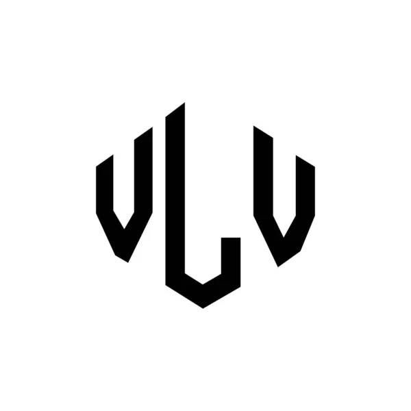 Дизайн Логотипу Літери Vlv Формою Багатокутника Дизайн Логотипу Vlv Багатокутника — стоковий вектор