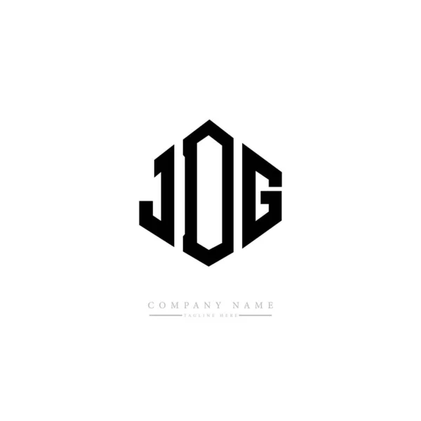 Jdg Letter Logo Design Polygon Shape Jdg Polygon Cube Shape — Stockový vektor