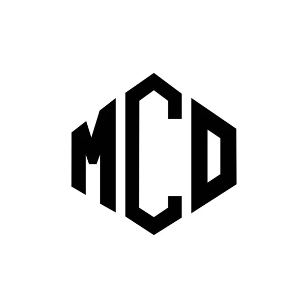 Mco 다각형 모양의 디자인을 Mco 폴리곤 정육면체 디자인 Mco 헥사곤 — 스톡 벡터
