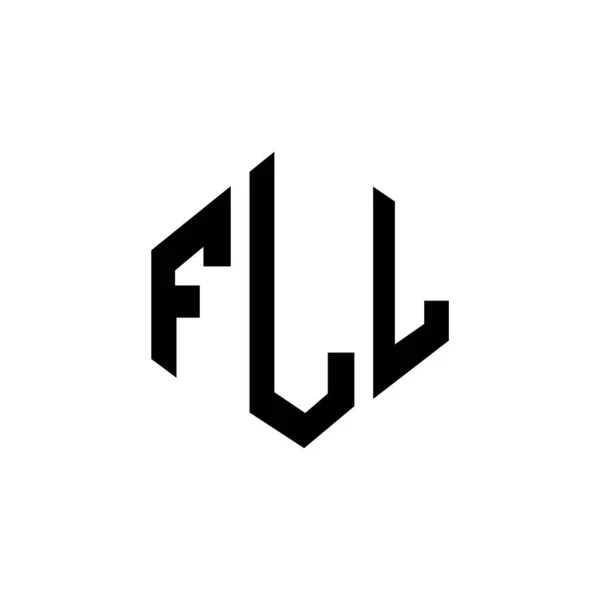Fll Letter Logo Ontwerp Met Polygon Vorm Fll Polygon Kubus — Stockvector