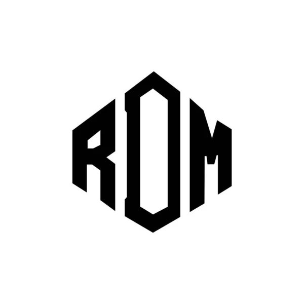 Rdm Letter Logo Design Polygon Shape Rdm Polygon Cube Shape — Διανυσματικό Αρχείο