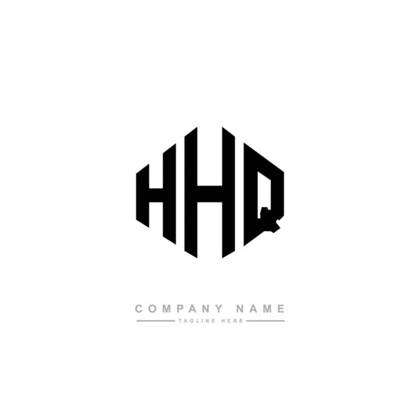 Hhq Letter Logo Design Polygon Shape Hhq Polygon Cube Shape — 图库矢量图片
