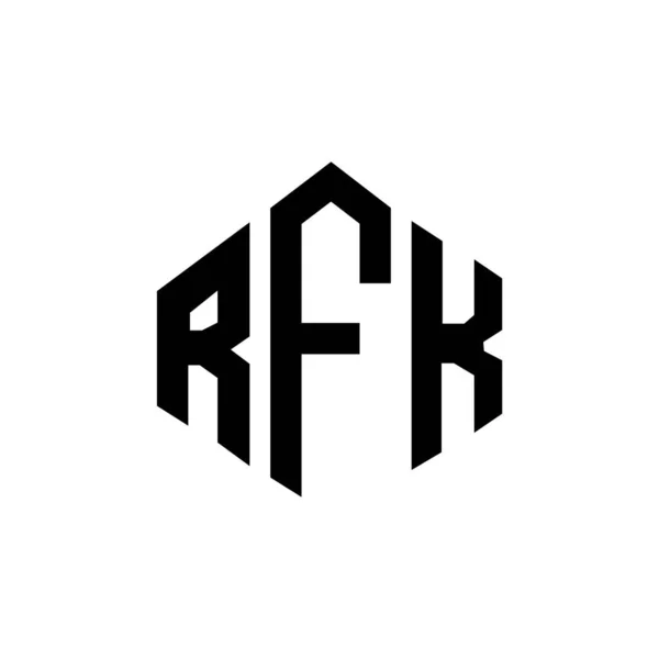 Logo Rfk Con Forma Poligonale Poligono Rfk Cubo Forma Logo — Vettoriale Stock