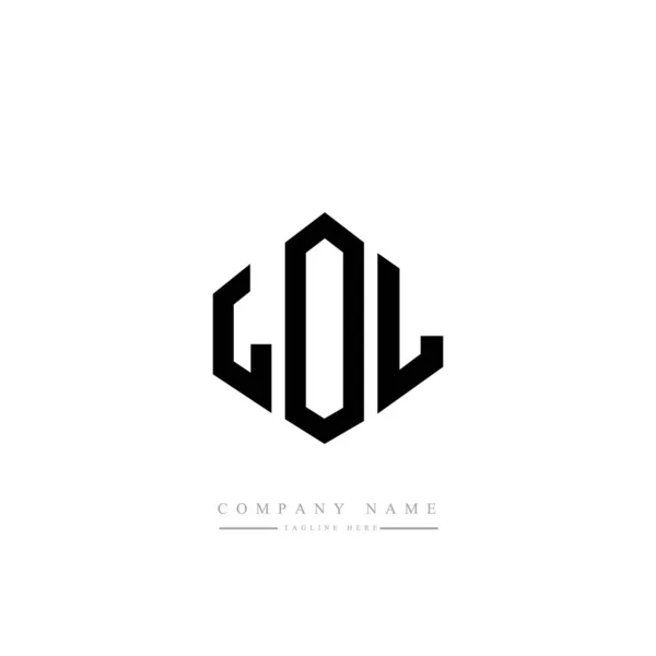 Lol Letter Logo Design Polygon Shape Cube Shape Logo Design — Stock Vector