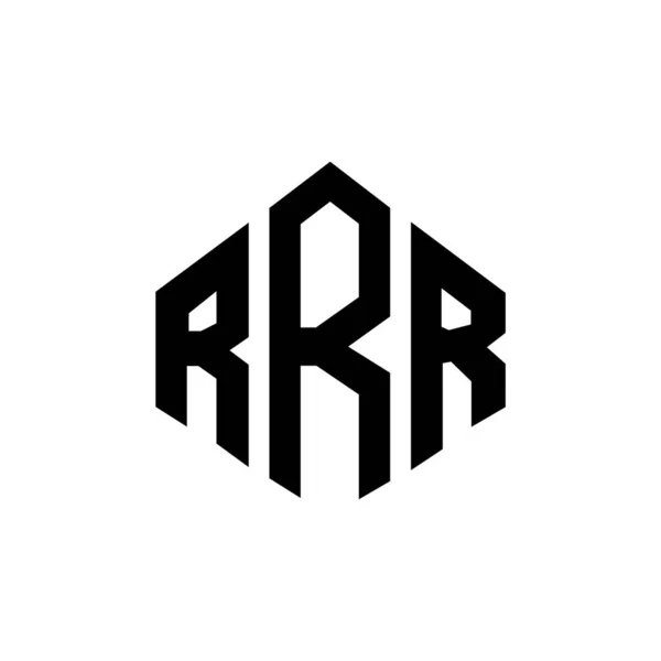 Rrr Letter Logo Design Polygon Shape Rrr Polygon Cube Shape — Stock Vector