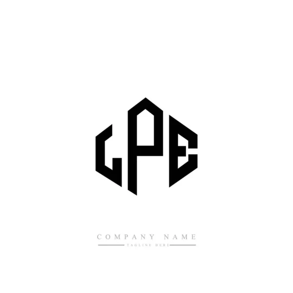Design Logotipo Carta Lpe Com Forma Polígono Design Logotipo Forma — Vetor de Stock