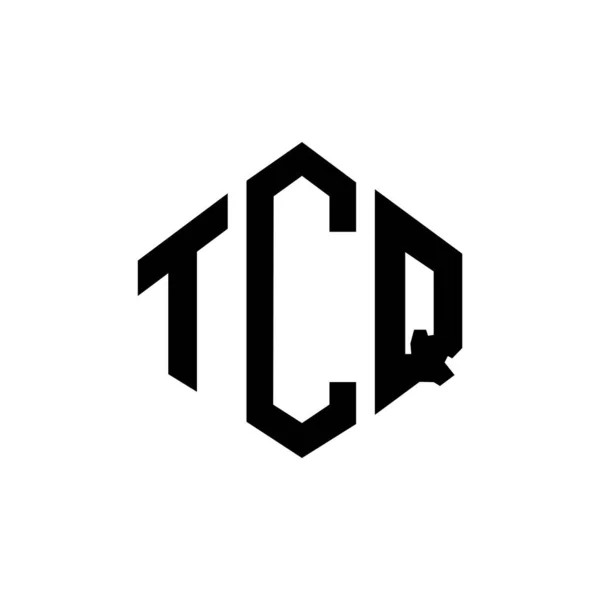 Tcq Letter Logo Design Polygon Shape Tcq Polygon Cube Shape — Stock vektor