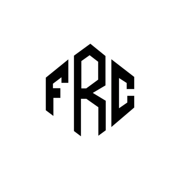 Frc Letter Logo Design Polygon Shape Frc Polygon Cube Shape — Vector de stock