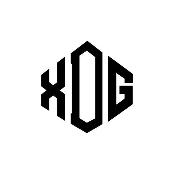 Xdg Letter Logo Design Polygon Shape Xdg Polygon Cube Shape — Stockvektor