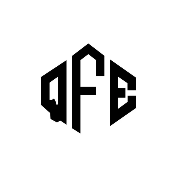 Qfe Letter Logo Design Polygon Shape Qfe Polygon Cube Shape — Image vectorielle