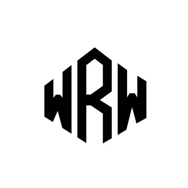 ポリゴン形状のWrw文字ロゴデザイン Wrwポリゴンとキューブ形状のロゴデザイン Wrw六角形ベクトルロゴテンプレート白と黒の色 Wrwモノグラム ビジネスや不動産のロゴ — ストックベクタ