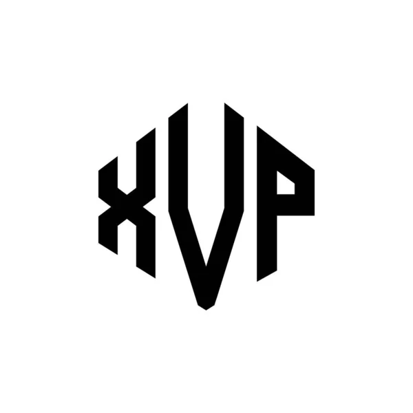 Xvp Letter Logo Design Polygon Shape Xvp Polygon Cube Shape — Stockvektor