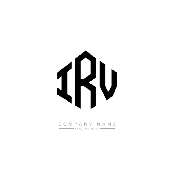 Diseño Logotipo Letra Irv Con Forma Polígono Diseño Del Logotipo — Archivo Imágenes Vectoriales
