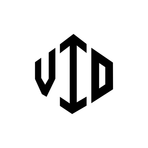 Vio Letter Logo Ontwerp Met Polygon Vorm Vio Polygon Kubus — Stockvector