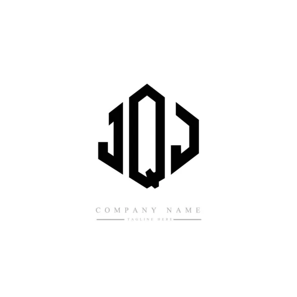 Jqj字母标识设计与多边形 Jqj多边形和立方形标志设计 Jqj六边形矢量标识模板白色和黑色 Jqj字母表 商业和房地产标志 — 图库矢量图片