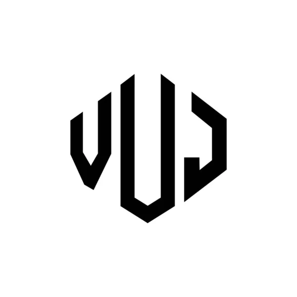 Diseño Del Logotipo Letra Vuj Con Forma Polígono Diseño Del — Vector de stock