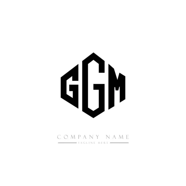Projekt Logo Litery Ggm Kształcie Wieloboku Projekt Logo Kształcie Sześcianu — Wektor stockowy